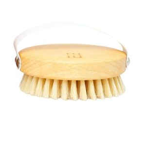 Body Brush Round 100% Natural Bristles Made in Germany Plastic Free for Dry Brushing Massage (Dry Brush)