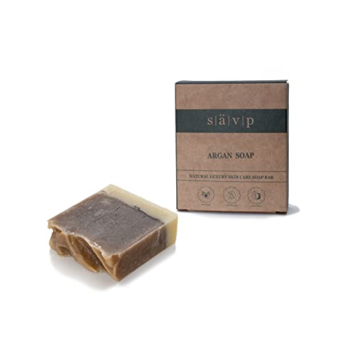 Sävp Cosmetics Argan Soap Bar with Olive Oil and Shea Butter – Natural Organic Vegan Essential Oils Bar