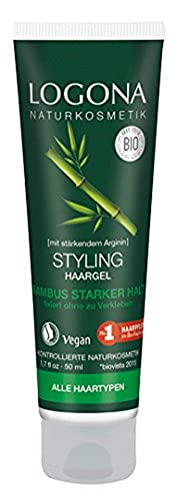 LOGONA Naturkosmetik Styling Hair Gel Bamboo for Styling and Fixing All Hair Types