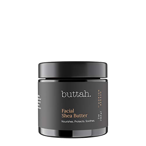 Buttah Skin by Dorion Renaud Facial Shea Butter 2oz - 100% All Natural & Organic Solid Pure Whipped Virgin Raw African Shea Butter - Best Face Moisturizer for Melanin Rich Skin - Black Owned Skincare by WK Organics.