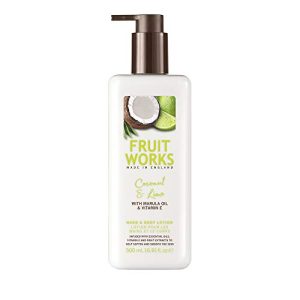 Fruit Works Coconut & Lime Cruelty Free & Vegan Hand & Body Lotion with Marula Oil and Vitamin E