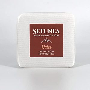 Setunea Organic Olive Oil and Dates Infusion Soap Bar 100g by WK Organics.