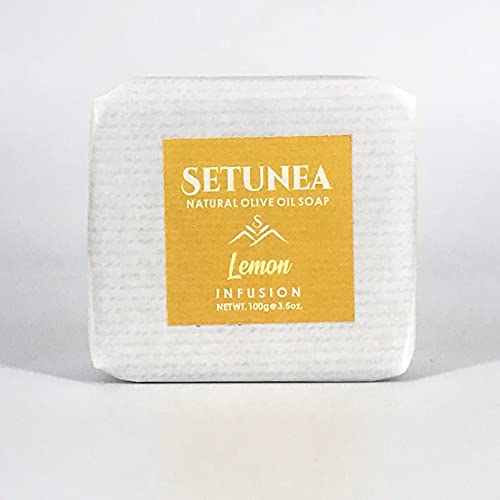 Setunea Organic Olive Oil and Lemon Infusion Soap Bar 100g by WK Organics.