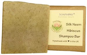 SOAPS4ME Handmade Silk Neem Hibiscus Shampoo Bar | with Sandalwood Essential Oil | Silk | Shea Butter | Sulfate Free | For Men & Women by WK Organics.
