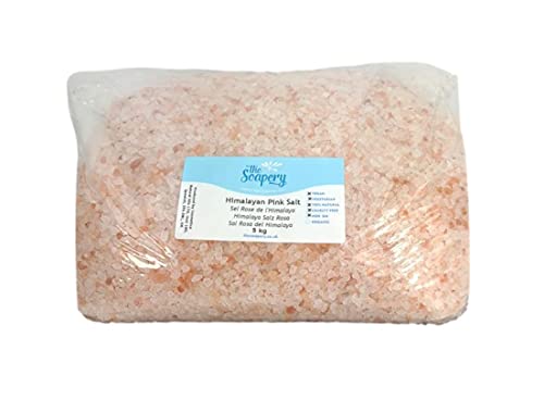 Himalayan Pink Salt 5kg - Coarse Food Grade Bath Salt From Salt Range Pakistan For Cleansing Bath Scrubs by WK Organics UK