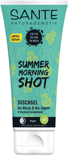 SANTE Summer Morning Shot Organic Mint & Organic Ginger Shower Gel 200 ml by WK Organics.