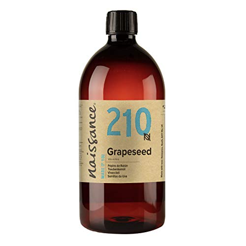 Naissance Grapeseed Oil (no. 210) 1 Litre - Natural Moisturiser and Conditioner - Ideal for Hair