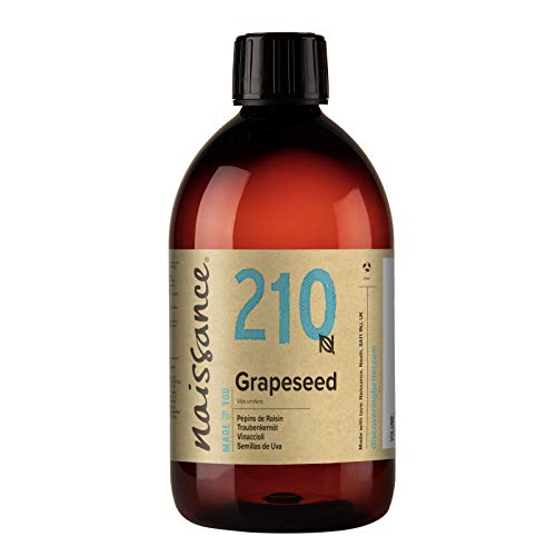 Naissance Grapeseed Oil (no. 210) 500ml - Natural Moisturiser and Conditioner for Hair and Skin by WK Organics.