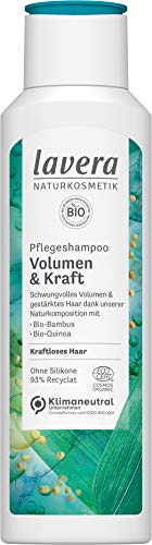 lavera Volume & Strength Nourishing Shampoo with Organic Bamboo & Organic Quinoa - Vibrant Volume & Strengthened Hair - Natural Cosmetics - Vegan - 250 ml by WK Organics.