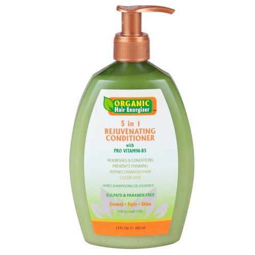 Organic Hair Energizer 5 in 1 Rejuvenating Conditioner with Pro Vitamin B5 by WK Organics.