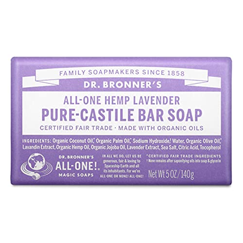 Dr. Bronner's Organic All-One Hemp Lavender Pure-Castile Soap Bar by WK Organics.