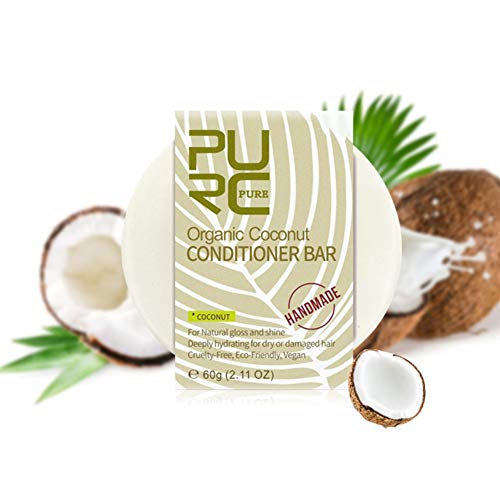 Wishwin Conditioner Bar Coconut Organic Solid Conditoner Bar Coconut Conditioner for Color-treated Hair