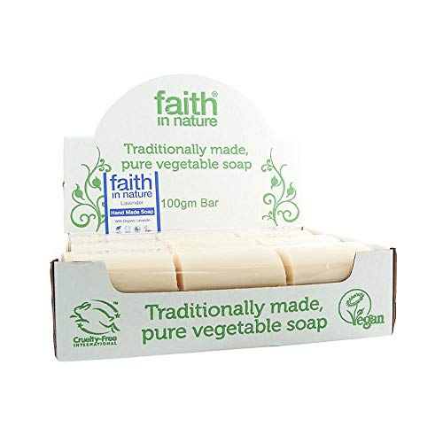 Faith In Nature - Lavender Soap - Organic - 100g x 18 by WK Organics. C