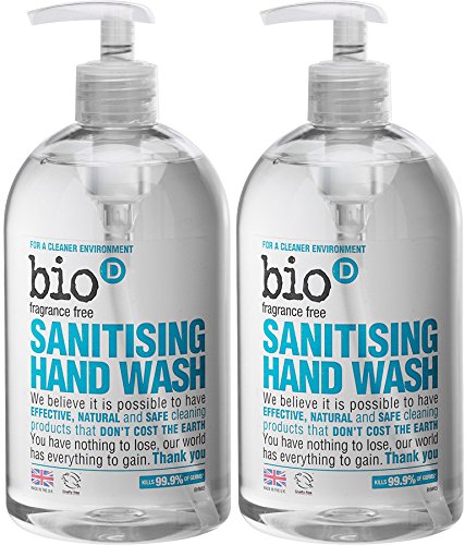 Bio-D - Sanitising Hand Wash | 500ml | 2 PACK BUNDLE by WK Organics.