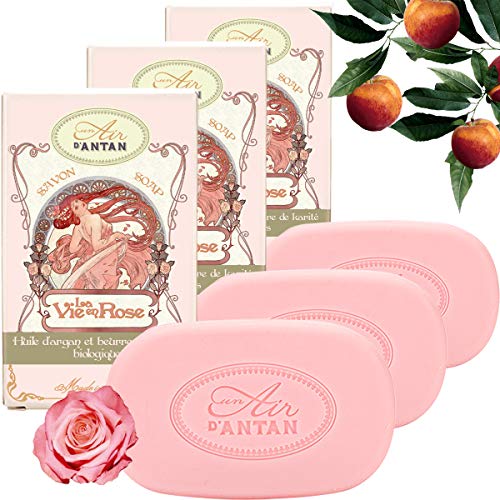 Multipack Bar Soap ROSE by Un Air d'Antan®/Fragrance from South Of France: Rose