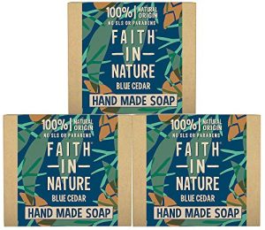 Faith | mens - blue cedar soap | 3 x 100g by WK Organics. C