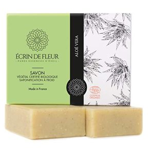 Écrin De Fleur - Certified Organic Aloe Vera Soap Bar – Handmade with Aloe Vera Juice