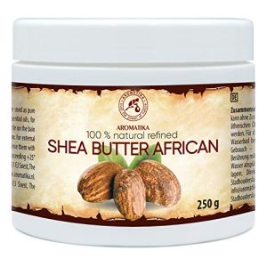 Shea Butter African 250g - Refined - Butyrospermum Parkii Butter - African -Ghana - 100% Pure & Natural - Sheabutter - Best for Hair - Skin - Lip - Face - Body care - Karite Shea Butter by WK Organics.