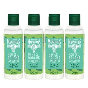 Le Petit Marseillais Concentrated Shower Gel 100 ml Mint Leaf Pack of 4 by WK Organics.