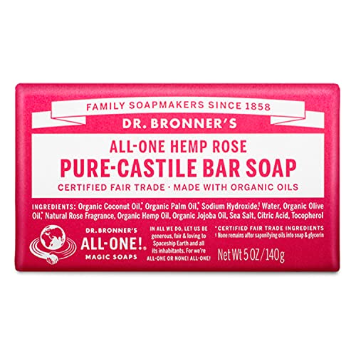 Dr. Bronner's Rose Bar Soap Made with Organic Ingredients 140 g by WK Organics.