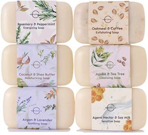 O Naturals 6 Piece Moisturizing Body Wash Bar Soap Collection Zero Waste. Face Soap Acne Soap 100% Natural Organic Ingredients & Therapeutic Essential Oils. Vegan Gift Set Triple Milled 680gr Total at WK Organics UK online shop in: Beauty B