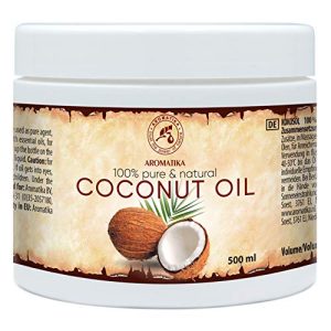 Coconut Oil 500ml - Cocos Nucifera Oil - Indonesia - 100% Pure & Natural Cold Pressed - Best Benefits for Skin Hair Face Body Care - Unrefined Coconut Oils by WK Organics.