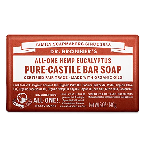 Dr Bronner Organic Eucalyptus Soap Bar 140g by WK Organics.