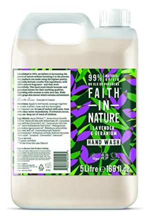 Faith In Nature Lavender & Geranium Hand Wash - 5000ml by WK Organics.