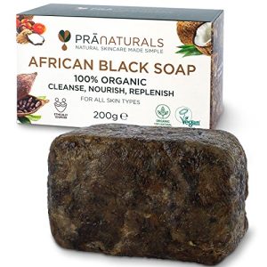 PraNaturals 100% Organic Raw African Black Soap 200g