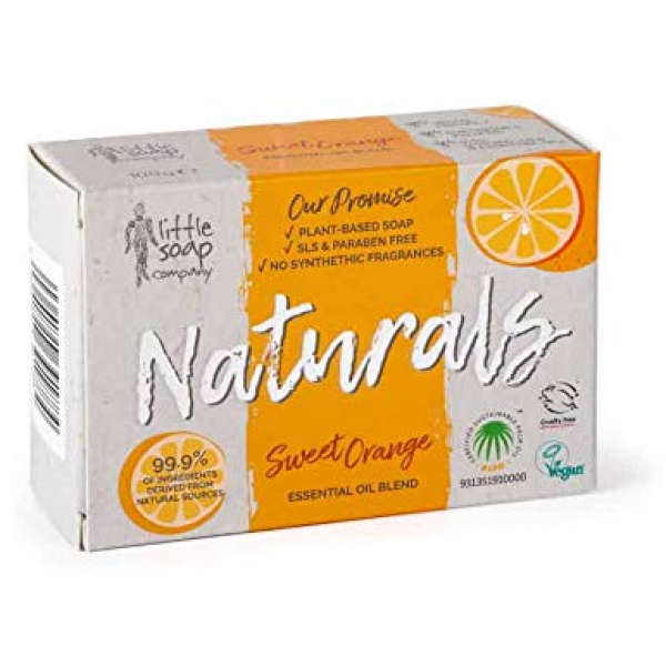 Little Soap Company Naturals Range - Bar Soap | Refreshing Cleansing Soap bars (Sweet Orange) by WK Organics UK C