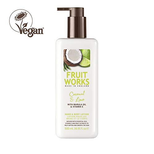 Fruit Works Coconut & Lime Cruelty Free & Vegan Hand & Body Lotion with Marula Oil and Vitamin E