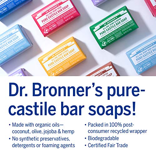 Dr Bronner Organic Eucalyptus Soap Bar 140g by WK Organics. B