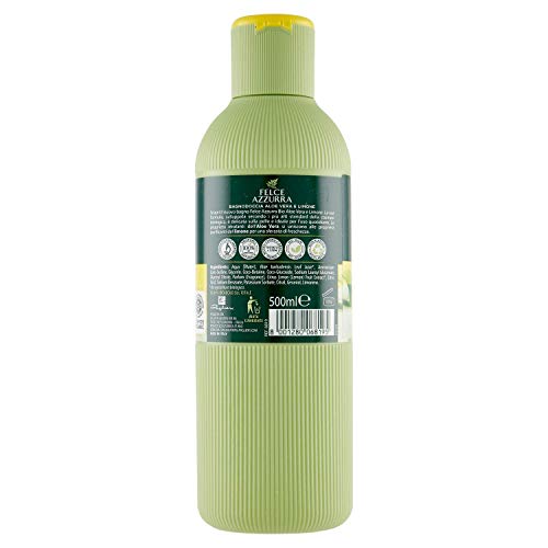 Felce Azzurra Organic Shower Bath Aloe Vera & Lemon - Shower Bath with Fresh Citrus Fragrance and Organic Aloe Vera - 100% Recyclable Packaging - 1 Pack (1 x 500 ml) by WK Organics. C