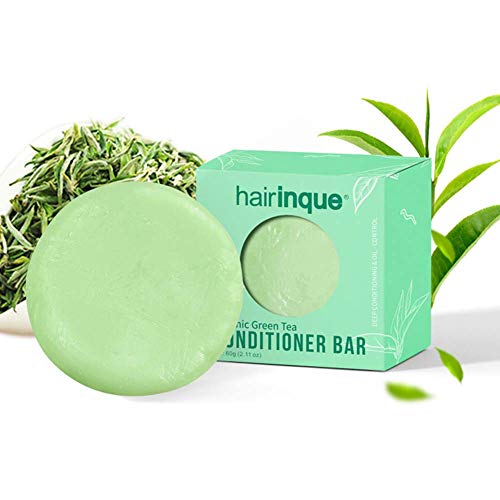Allouli Green Tea Fragrance Hair Conditioner Handmade Soap Shampoo Bar Moisturizing Nourishing Hair Care by WK Organics. B
