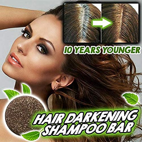 Natural Darkening Shampoo and Conditioner Organic Hair Volumizing & Moisturizing Shampoo Bar by WK Organics.