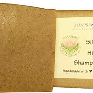 SOAPS4ME Handmade Silk Neem Hibiscus Shampoo Bar | with Sandalwood Essential Oil | Silk | Shea Butter | Sulfate Free | For Men & Women by WK Organics. C
