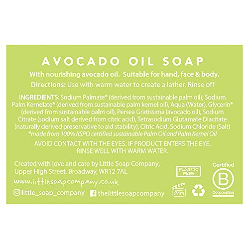 Little Soap Avocado Oil Soap Bar - Mediterranean Range Bar of Soap For All Skin Types and Ideal Sensitive Skin (Avocado) by WK Organics. B