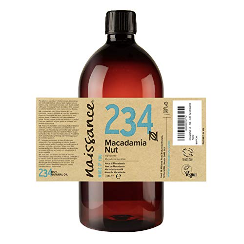 Naissance Macadamia Oil (Nº 234) 1 Litre 100% Pure by WK Organics. C