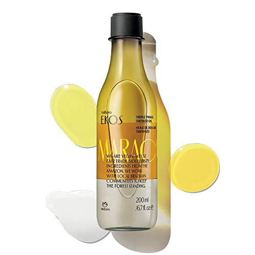 NATURA - Natura Ekos Maracujá Triple-Phase Shower Oil - Moisturises and Protects the Skin - Promotes Wellbeing and Relaxation - For Soft and Radiant Skin - 100% Vegan - Cruelty Free - 200ml by WK Organics. C