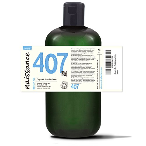 Naissance Natural Certified Organic Fragrance Free Liquid Castile Soap (no. 407) 1 Litre - Vegan