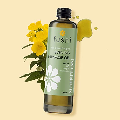 Fushi Organic Evening Primrose Oil 100 ml | Min 10% Gamma Linoleic Acid | Fresh-Pressed | Rich source of Omega 6 fatty acids | Best for Inner Health & Dry Skin | Manufactured in the UK : Amazon.co.uk: Health & Personal Care B