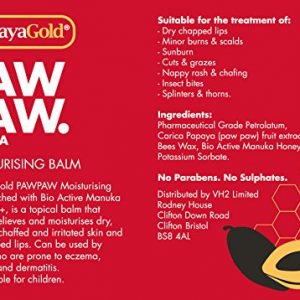 PapayaGold Paw Paw Moisturising Balm by WK Organics. B