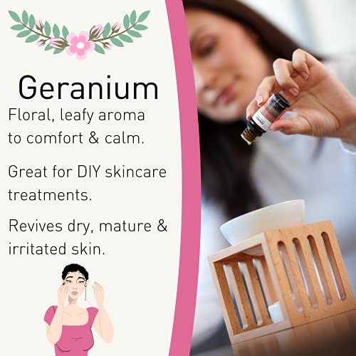 SENSOLI Geranium Essential Oil 10ml - Pure and Natural Essential Oil for Aromatherapy and Diffusers : Amazon.co.uk: Health & Personal Care C