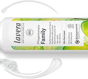 lavera Family Care Shampoo with Organic Apple and Organic Quinoa Gentle Cleansing for Hair and Scalp Natural Cosmetics Vegan 250 ml by WK Organics. B