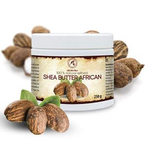 Shea Butter African 250g - Refined - Butyrospermum Parkii Butter - African -Ghana - 100% Pure & Natural - Sheabutter - Best for Hair - Skin - Lip - Face - Body care - Karite Shea Butter by WK Organics. B