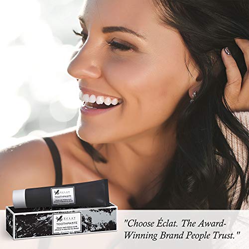 Whitening Toothpaste by Eclat - Natural Activated Charcoal Toothpaste - Whitens Teeth - Freshens Breath - Safe on Enamel - Fast Acting - Fluoride Free : Amazon.co.uk: Health & Personal Care B
