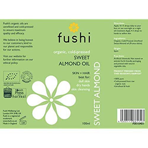 Fushi Sweet Golden Almond Organic Oil 100 ml | Fresh-Pressed | Best for Dull Skin