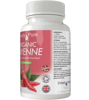 Simply Pure Organic Cayenne Capsules x 90