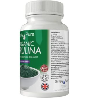 Simply Pure Organic Spirulina Capsules x 90