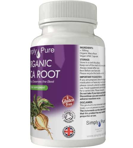 Simply Pure Organic Maca Root Capsules x 90